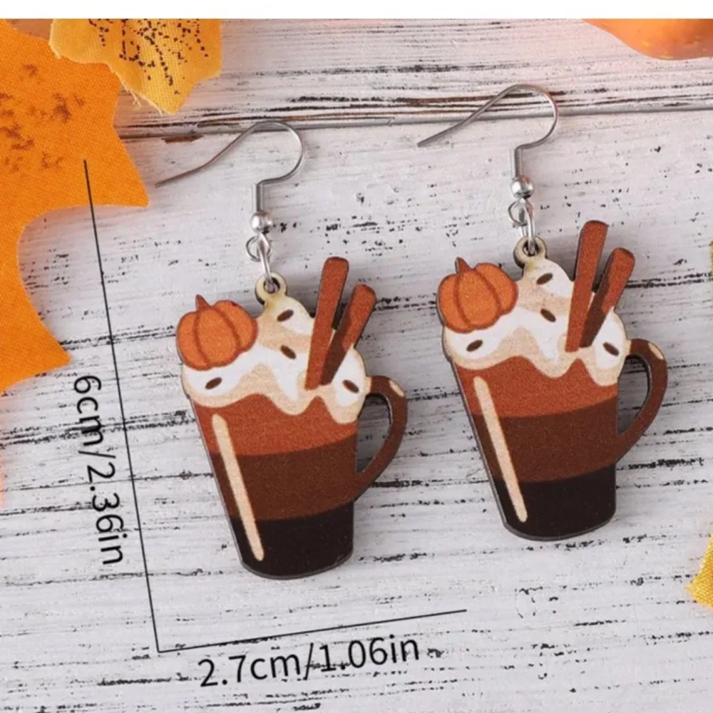 NWT! Thanksgiving & Autumn Wood Pierced Earrings! 1/$9 OR 2/$16 OR 3/$21!